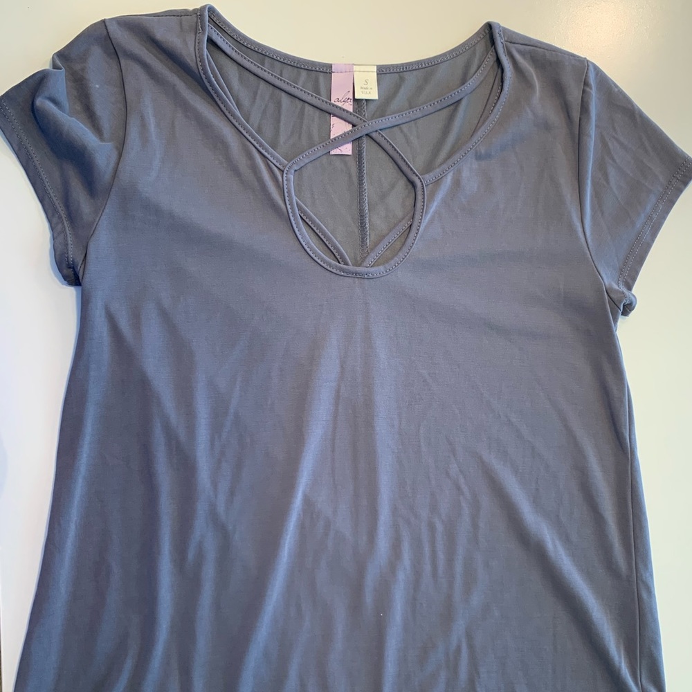 CrissCross neckline blouse